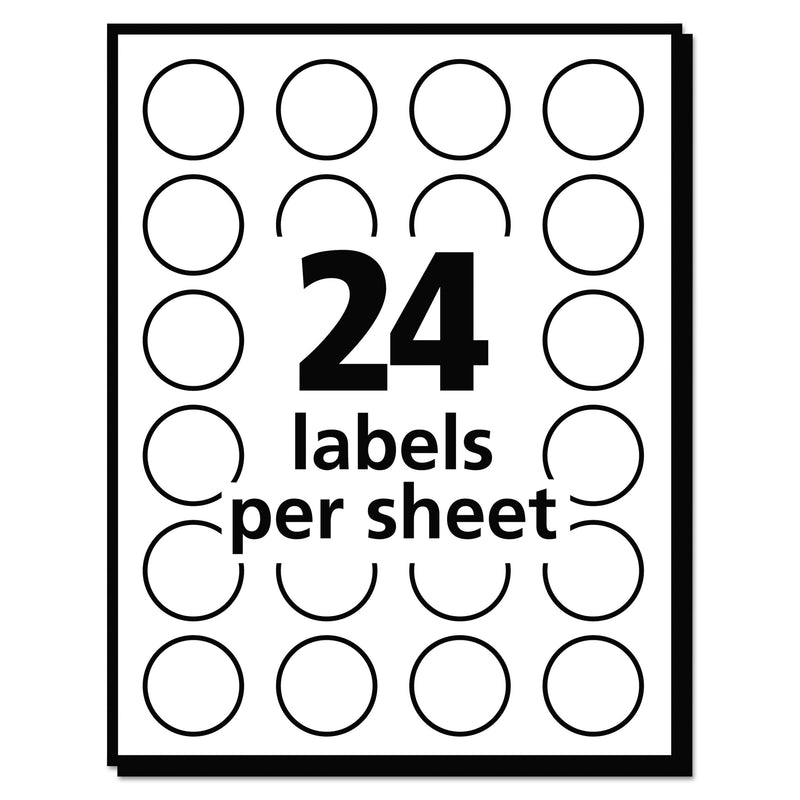 Avery Removable Print or Write Labels for Laser and Inkjet Printers, 0.75 Inches, Round, Pack of 1008 (5408), White 1 Pack - LeoForward Australia