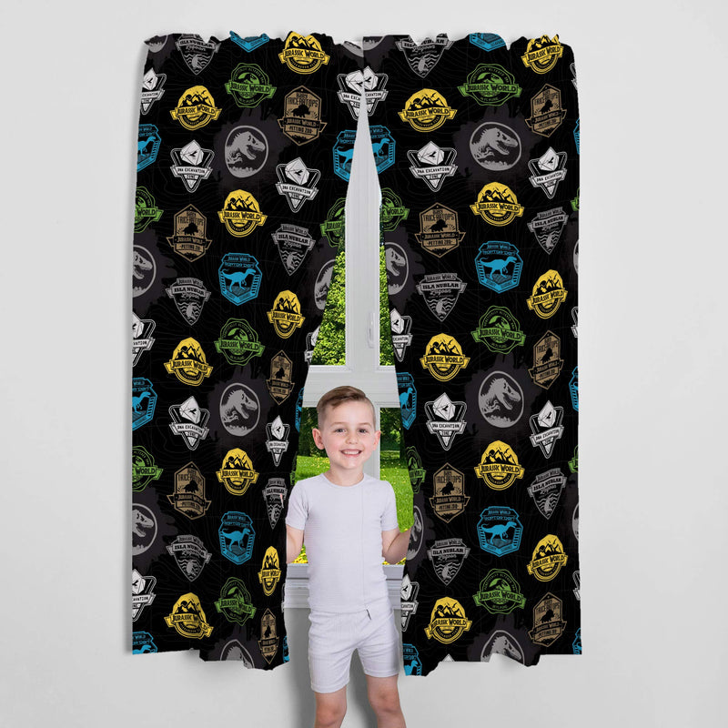  [AUSTRALIA] - Franco Kids Room Window Curtains Drapes Set, 82" x 63", Jurassic World 82" x 63"