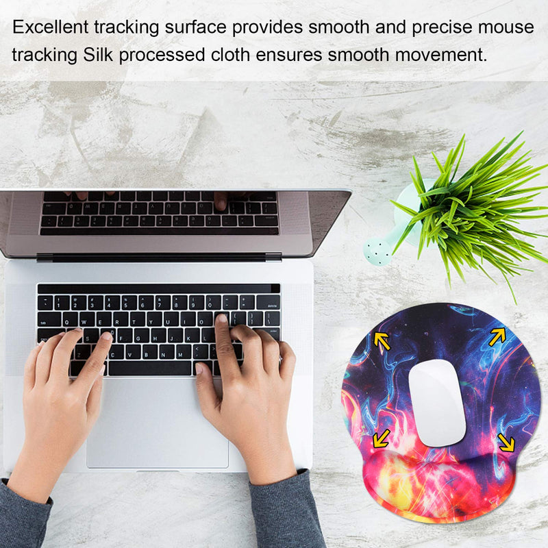  [AUSTRALIA] - Cmhoo Ergonomic Mouse Pad Wrist Rest Pad with Wrist Support Memory Gel Non-Sliding Rubber Base for Computer and Office - 10x9 xuancai7