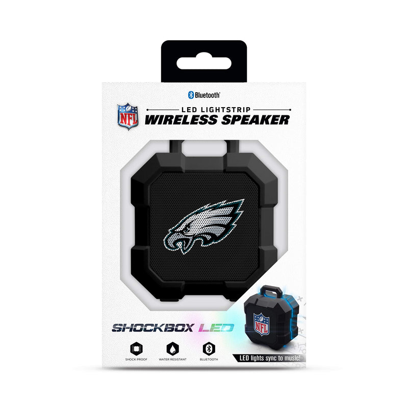 NFL Philadelphia Eagles Shockbox LED Wireless Bluetooth Speaker, Team Color - LeoForward Australia