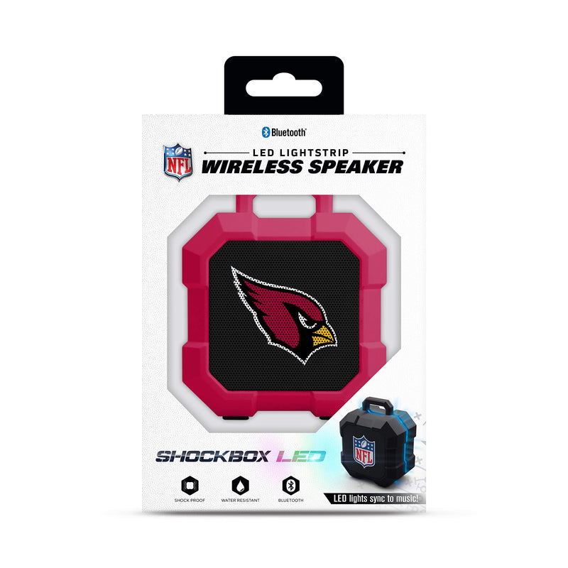 NFL Arizona Cardinals Shockbox LED Wireless Bluetooth Speaker, Team Color - LeoForward Australia