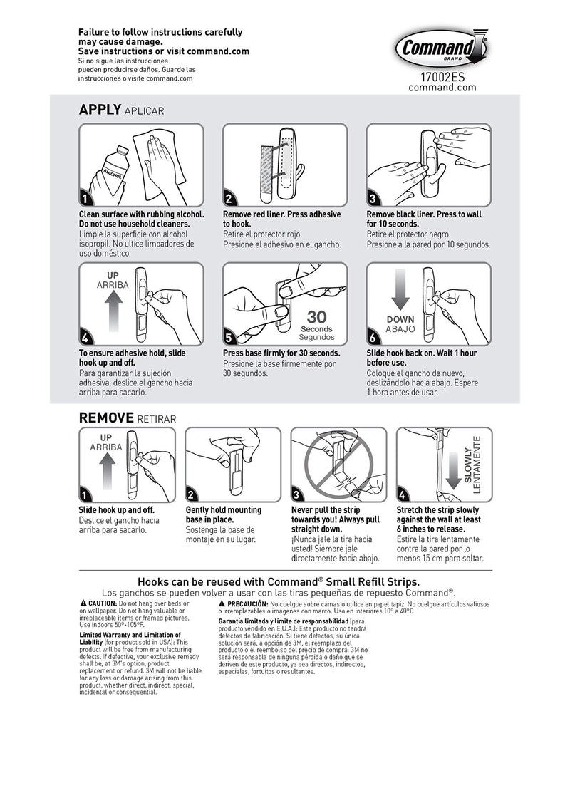 Command Small Utility Hooks, White, 6-Hooks, Organize Damage-Free 6 Hooks - LeoForward Australia