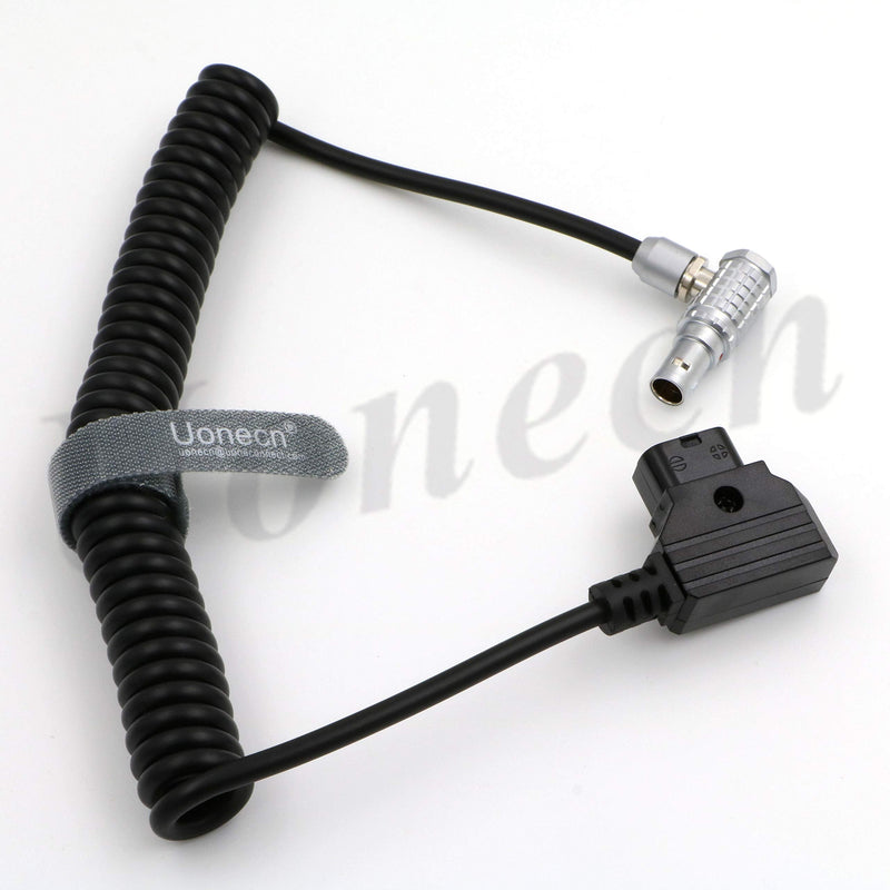  [AUSTRALIA] - Uonecn Teradek Bond Power Cable for ARRI RED Camera Anton Bauer Right Angle 2 Pin Male to D-Tap Spring Cable 12'' Spring cable right angle 2 pin male to Dtap