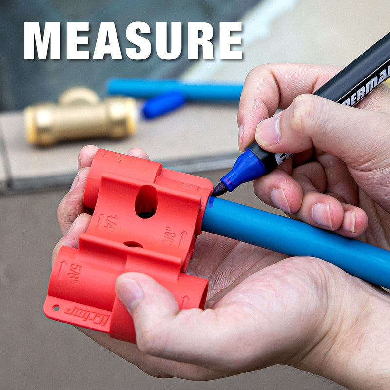 [AUSTRALIA] - iCrimp Push-fit Fitting Deburr, Depth Gage and Disconnect Tool for PushFit Fittings, Push-To-Connect system, Multi-size combination 1/4 In.-1 in.