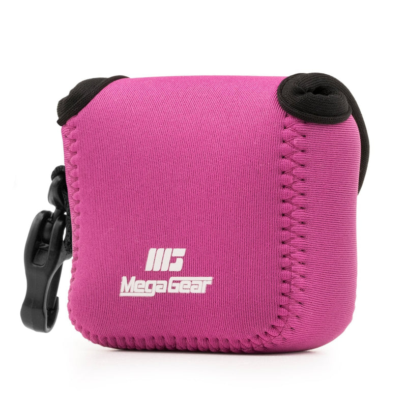  [AUSTRALIA] - MegaGear Ultra Light Neoprene Camera Case Compatible with GoPro Hero9, Hero8, DJI Osmo Action, Sony RX0 II, GoPro Hero 7, Sony RX0 1.0 Hot Pink