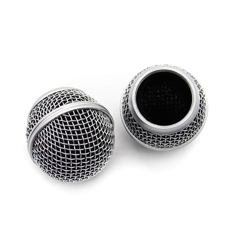  [AUSTRALIA] - AUEAR, 2 Pack Microphone Grille Ball Head Replace for SM58 BETA58 SM58LC SA-M30 SV100 RK143G for Pgx2 Slx2