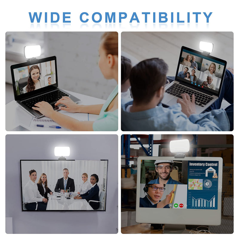  [AUSTRALIA] - sylvwin Video Conference Lighting,Webcam Light with 3 Light Modes and Stepless Dimming,Zoom Call Lighting for Video Recording/Live Streaming/Remote Working/Online Meeting& Laptop Video Conferencing