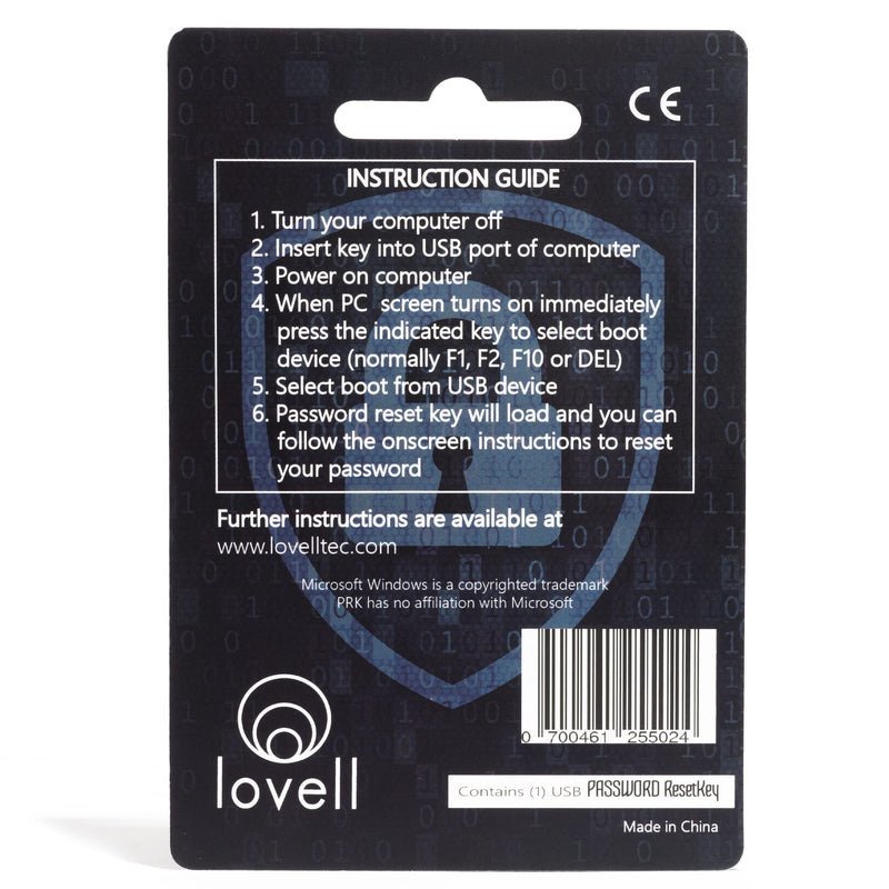  [AUSTRALIA] - Password Reset Key II Next Generation - USB 3.0 Key Works w/Windows 98, 2000, XP, Vista, 7, & 10 - Fast Access No Internet Connection Needed - Reset Lost Passwords on Windows Based PC & Laptop PRK II Updated