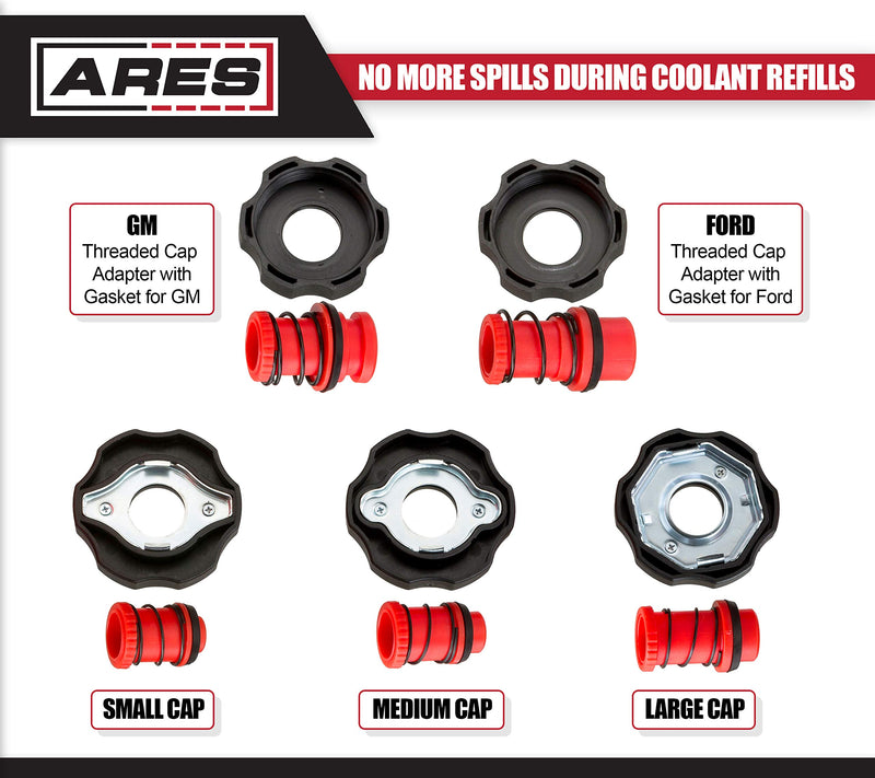  [AUSTRALIA] - ARES 71502 - Spill Proof Coolant Filling Kit - Eliminates Trapped Air Pockets and Squeaky Belts Due to Overflow
