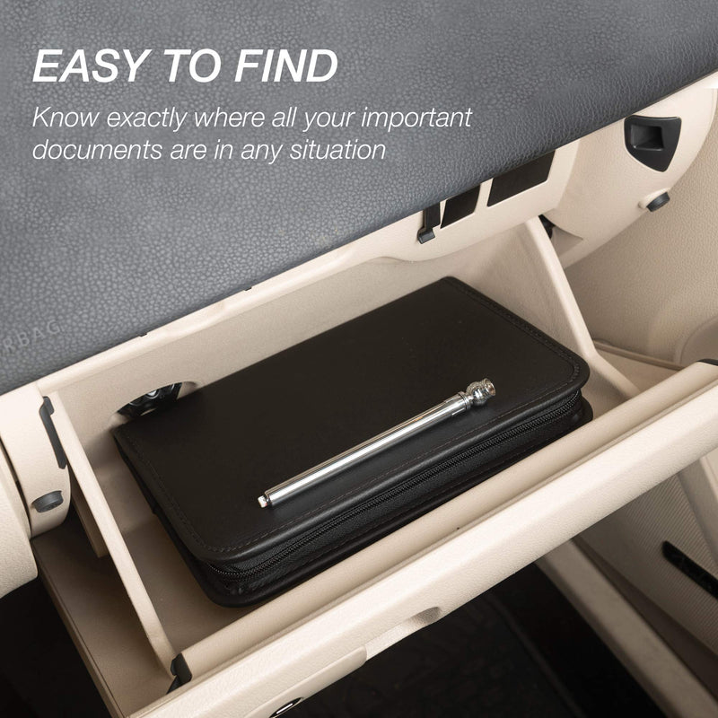  [AUSTRALIA] - Samsill Glove Box Organizer, Zipper Car Organizer - Owner's Manual, Car Document Holder, Black