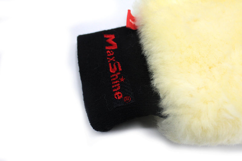  [AUSTRALIA] - Maxshine Premium Sheepskin Wool Wash Mitt Lambswool Car Wash Glove Soft Smooth Scratch & Lint Free Scrubber for Car Detailing