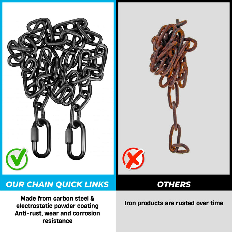  [AUSTRALIA] - PAMAZY 8PCS 2.3” Chain Quick Links, High Strength, Anti-Rust, Heavy Duty Chain Connector, Carabiner for Chain Connecting, Key Chain, Camping, Backpack, Pet Leash, Gym Bag 8PCS 2.3”