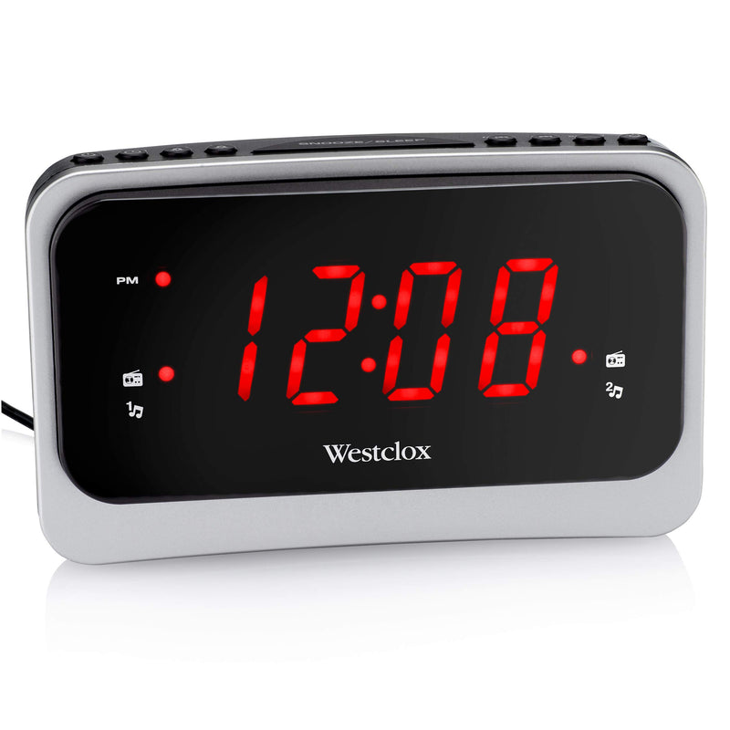 Westclox 80231NS 1.4-Inch Red LED Clock Radio with Nature Sounds and 1 Amp USB - LeoForward Australia