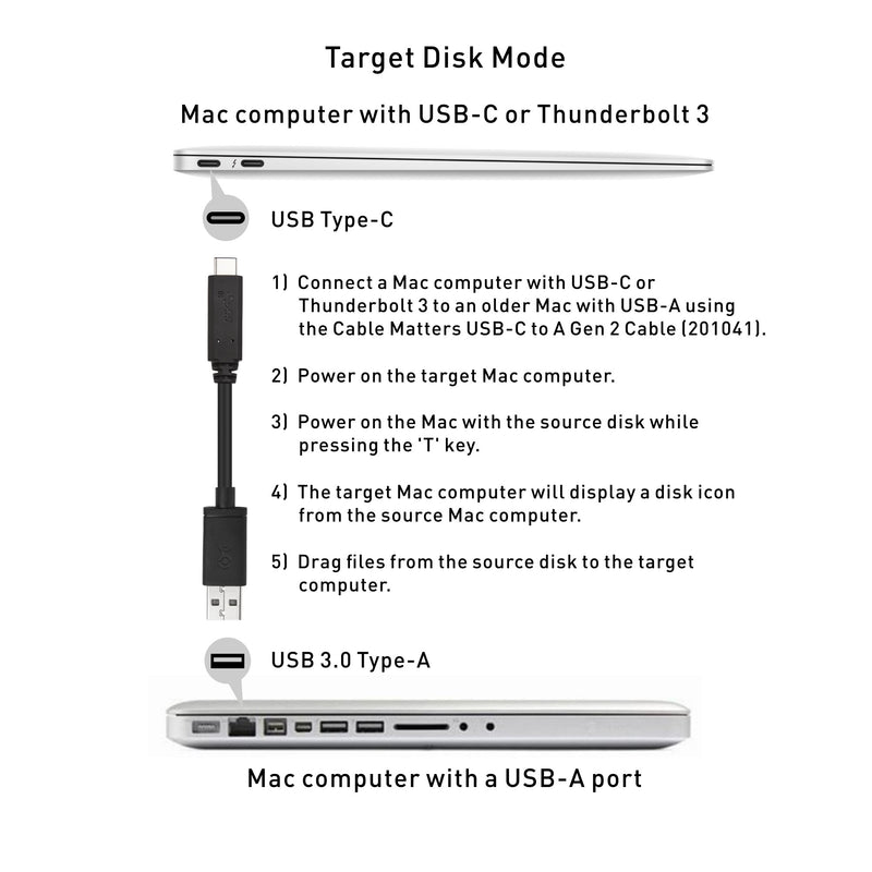 Cable Matters USB-IF Certified 10 Gbps Gen 2 USB A to USB C Cable (USB C to USB Cable) in Black 3.3 Feet - LeoForward Australia