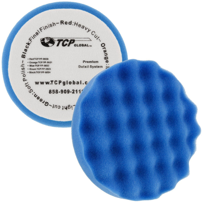  [AUSTRALIA] - TCP Global 6.7" 6-Pad Waffle Foam & Wool Polishing Grip Pad Set