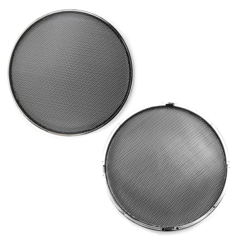  [AUSTRALIA] - Fielect 2Pcs 5.5 inch Speaker Grill Cover Metal Mesh Speaker Covers Subwoofer Grill Guard Protector Audio Accessories Black Grill Silver Trim 5.5"