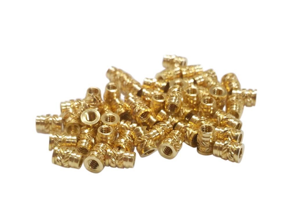  [AUSTRALIA] - [initeq] #10#10-24 and #10-32 Threaded Heat Set Inserts for 3D Printing Brass Thread Insert Nuts for Plastic (20, 10-32 Short) 20 #10-32 Short