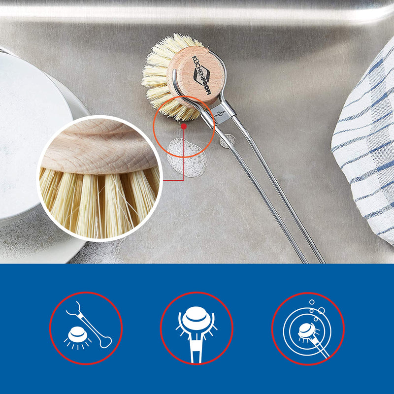 Küchenprofi 2-Pack Replacement Brush Refill for Classic Dish Washing Brush - LeoForward Australia