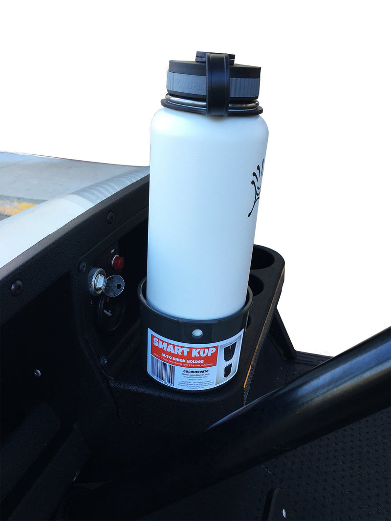  [AUSTRALIA] - SMART KUP Car Cup Holder for Hydro Flasks 32 oz and 40 oz, Nalgene 32 oz and Other Large Bottles up to 3.8 inches Wide. 3 inch Upper Cup Will Hold Your Items Unlike The competitors.Black Black