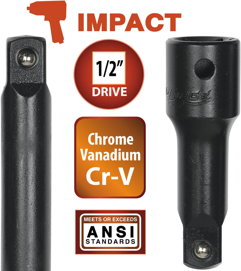  [AUSTRALIA] - EPAuto 1/2-Inch Drive Impact Socket Extension Bar Set, Cr-V, 3 Pieces