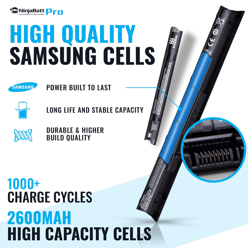  [AUSTRALIA] - NinjaBatt Pro Battery for HP 756743-001 V104 VI04 756744-001 756478-422 756478-851 756745-001 756479-421 756480-421 450 G2 450 G3 440 G2 15-P030NR VI04XL - Samsung Cells [4 Cells/2600mAh/38Wh]