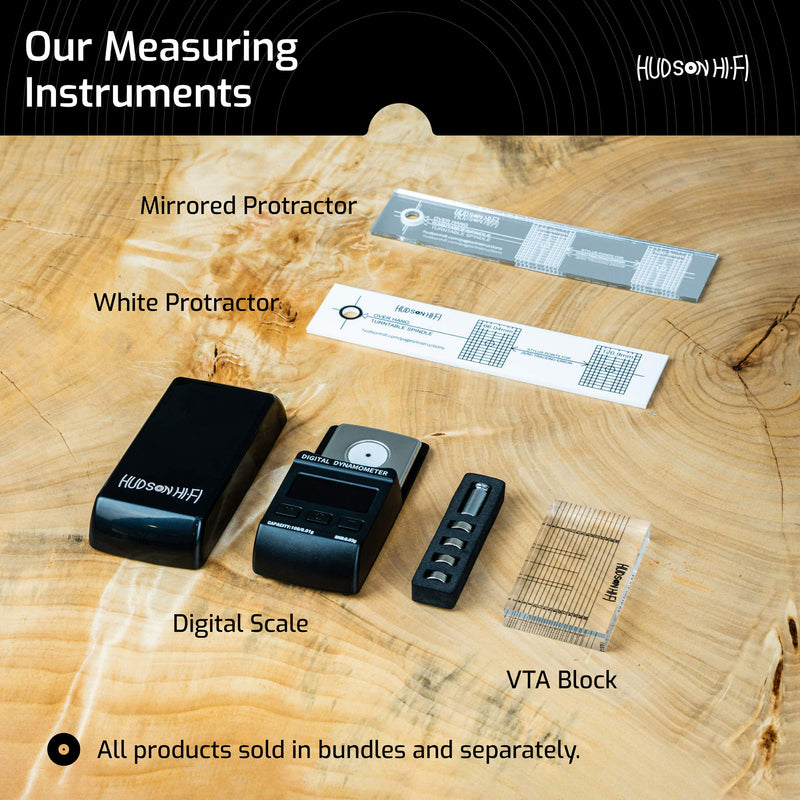  [AUSTRALIA] - Turntable Phonograph LP Phono Cartridge Stylus Alignment Protractor Tool–High Contrast (VTA Sold Separately) High Contrast