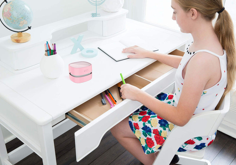  [AUSTRALIA] - ODISTAR Desktop Vacuum Cleaner,Mini Table dust Sweeper Energy Saving,High Endurance up to 400 mins,Cordless&360º Rotatable Design for Cleaning Hairs,Crumbs,Computer Keyboard of Gifts for Kids (Blue) Blue