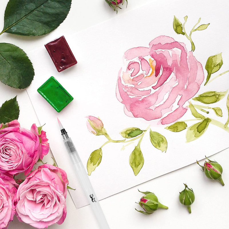  [AUSTRALIA] - Mr. Pen- Watercolor Brush Pens, 6 pcs, Water Brush Pens for Watercolor, Water Color Pen, Watercolor Paint Pens, Refillable Watercolor Brush Pens, Water Paint Brush, Water Brushes for Watercolor