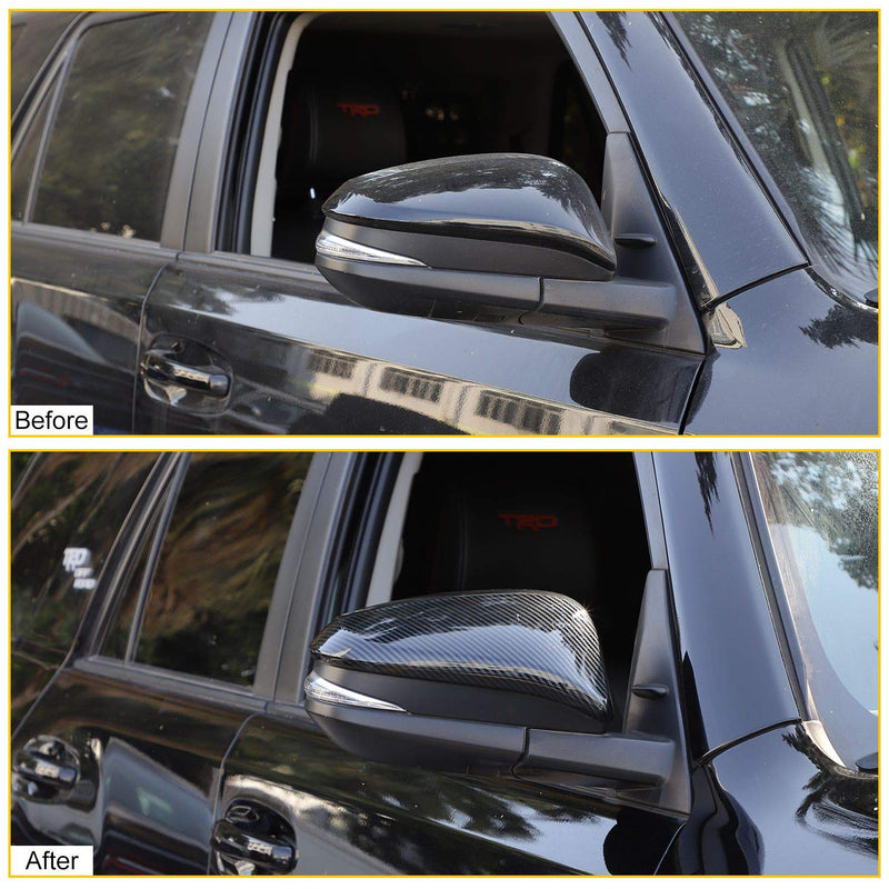  [AUSTRALIA] - JeCar Door Side Rearview Mirror Cover Trim for Toyota 4runner SUV 2017 2018 2019 2020 (Carbon Fiber Pattern) Carbon Fiber Pattern