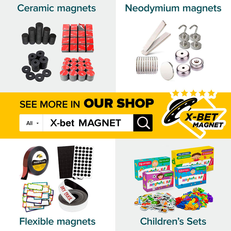 X-bet MAGNET Neodymium Disc Countersunk Hole Magnets - 1.26" Diameter - 70 Lbs Pulling Force. Strong, Permanent, Rare Earth Magnets (5 Pcs with Mounting Screws in Box) 5 Piece - LeoForward Australia