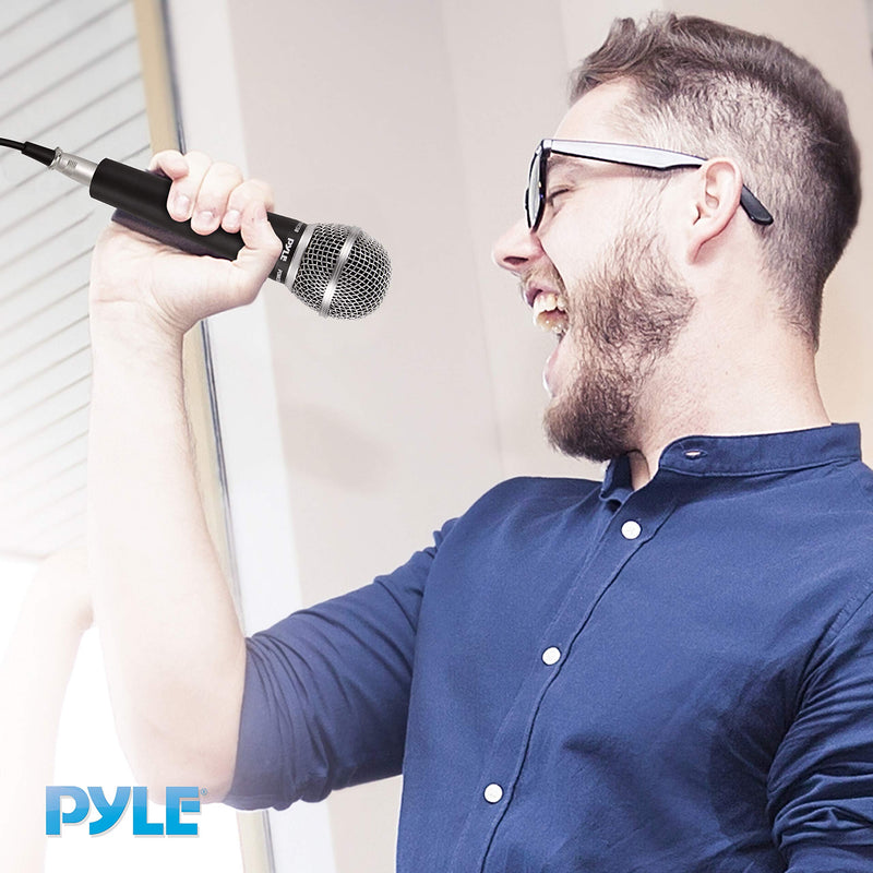 Pyle-Pro Includes 15ft XLR Cable to 1/4'' Audio Connection, Connector, Black, 10.10in. x 5.00in. x 3.30in. (PDMIC58) - LeoForward Australia