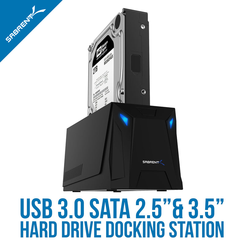 Sabrent USB 3.0 to SATA External Hard Drive Docking Station for 2.5" or 3.5"' HDD, SSD [Support UASP] (EC-UBLB) 1 BAY - LeoForward Australia