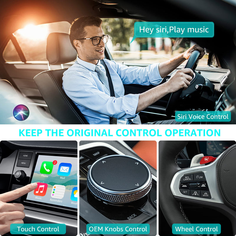  [AUSTRALIA] - [2023 Newest] Wireless CarPlay Adapter, CarPlay Dongle for Factory Wired CarPlay Cars, Convert Wired to Wireless CarPlay, Plug & Play Auto Connect No Delay Online Update for Cars Year 2016-2023