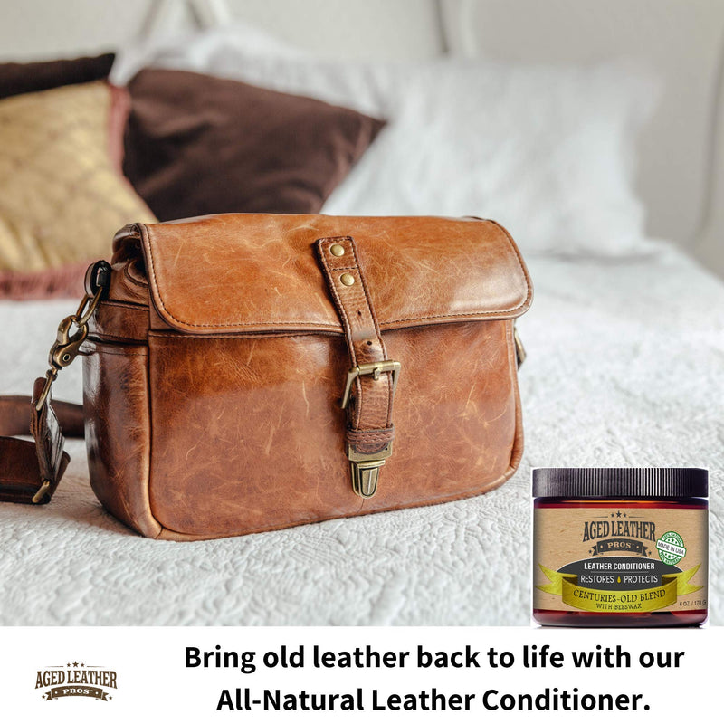  [AUSTRALIA] - Aged Leather Pros All-Natural Leather Conditioner Cream Best Organic Leather Care for New & Old Leather Jackets, Boots, Gloves, Any Genuine Leather | Made in USA, 6 oz balm