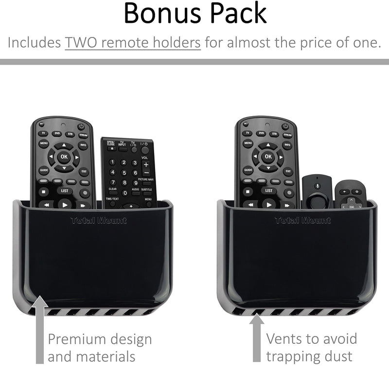 TotalMount Universal Remote Holders (Quantity 2 - Two Remotes per Holder) - LeoForward Australia