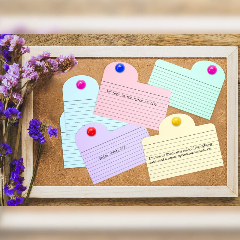  [AUSTRALIA] - Tabbed Index Cards with Assorted Colors 3 x 5 Inch Index Cards with Blank Tabs for Office School Supplies, 30 Pages Per Pack (5 Packs)