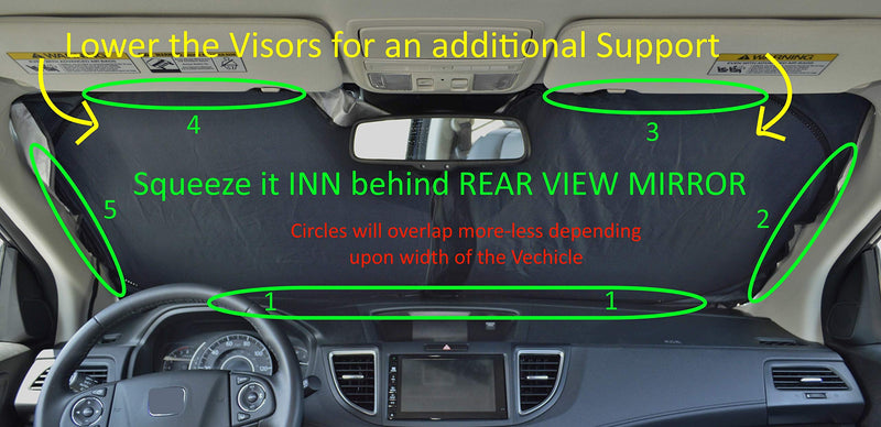 Car Front Window Shade Size-Chart for Cars Suv Trucks Minivans Reflector Keeps Your Vehicle Cool Heat Shield XXL - LeoForward Australia