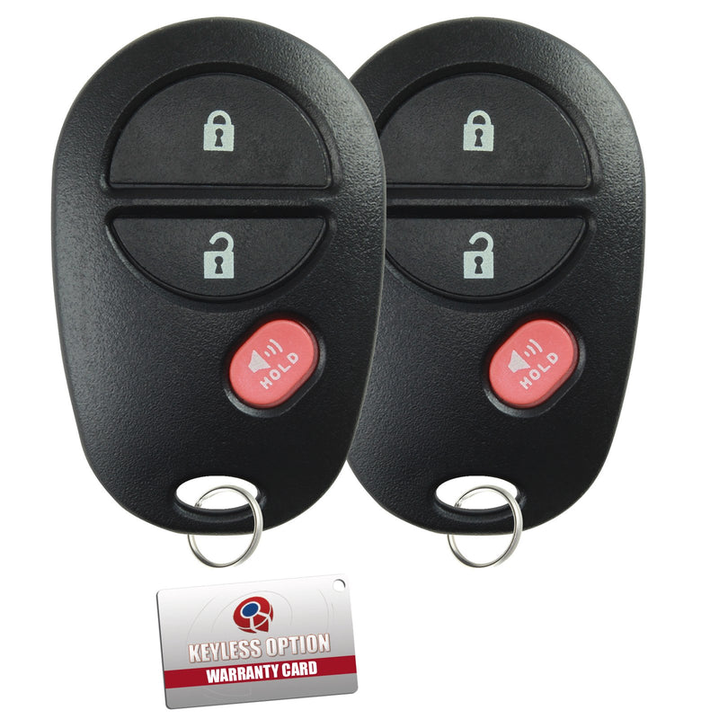  [AUSTRALIA] - KeylessOption Keyless Entry Remote Control Car Key Fob Replacement for GQ43VT20T (Pack of 2)