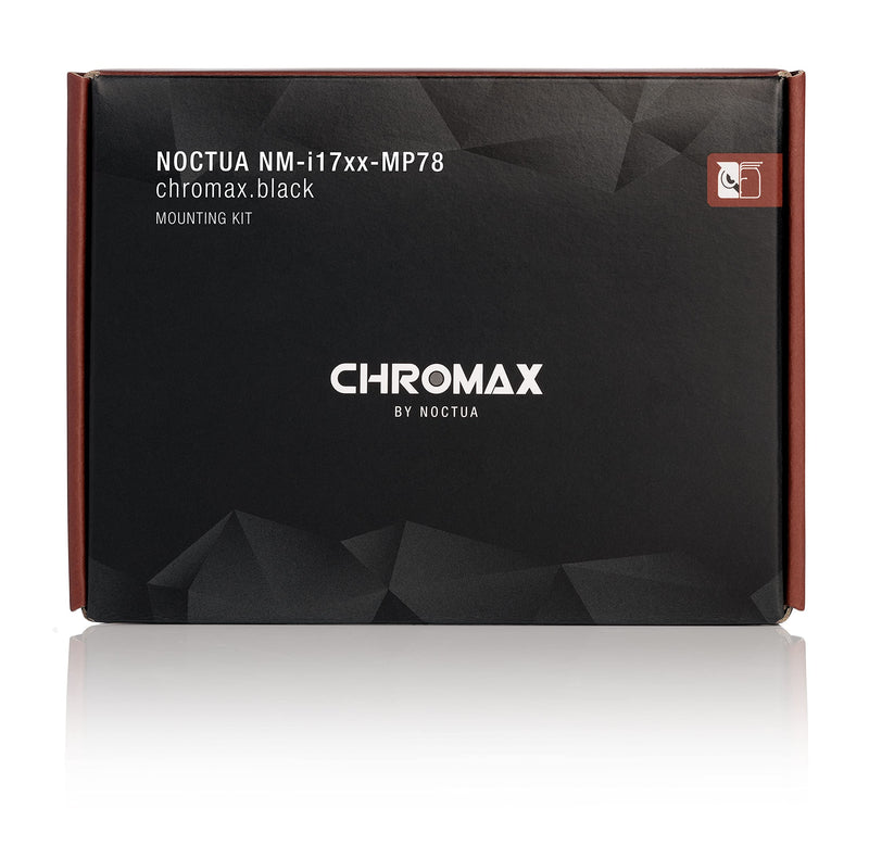  [AUSTRALIA] - Noctua NM-i17xx-MP78 chromax.black, Mounting Kit for Noctua CPU Coolers on Intel's LGA1700 Platform (Black)