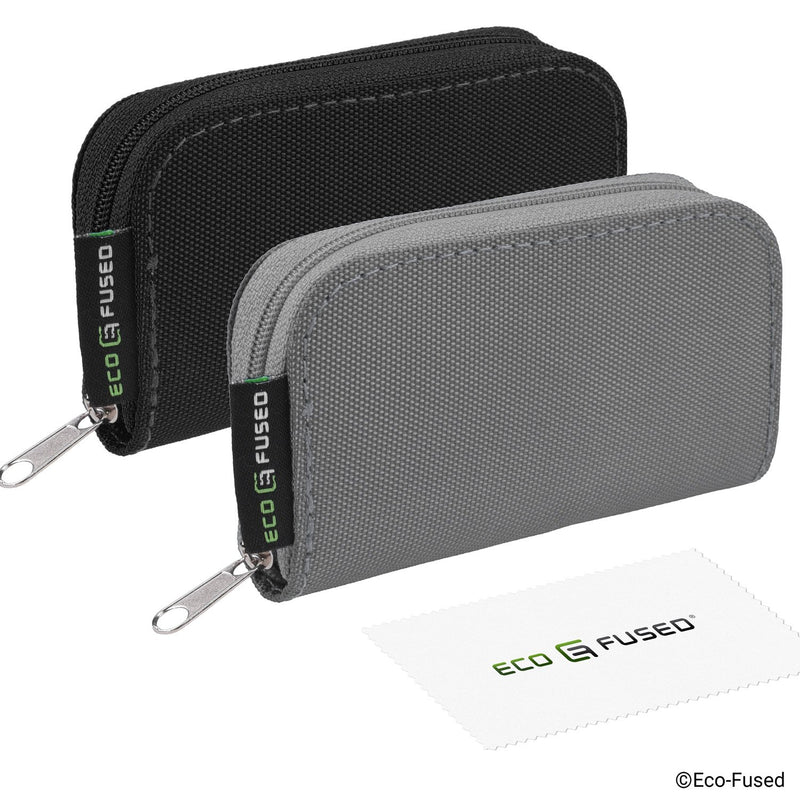 Memory Card Case ((S) 2 Pack - 44 Slots, Black & Grey) - LeoForward Australia