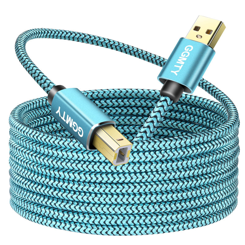  [AUSTRALIA] - GGMTY Printer Cable 40ft,USB Printer Cable USB 2.0 Type A Male to B Male Scanner Cord High Speed Printer USB Cable Compatible with HP, Canon, Dell, Epson, Xerox Printer and More Blue