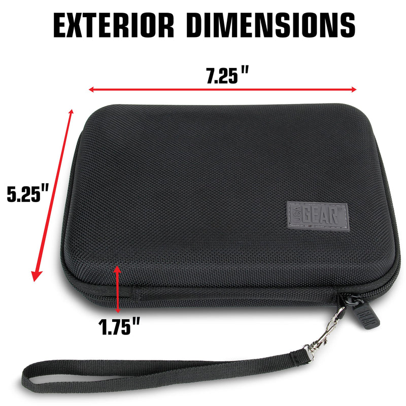  [AUSTRALIA] - USA GEAR Mini PC Case Compatible with Raspberry Pi 3, Raspberry Pi 4, Raspberry Pi Zero, and Model B Motherboard - Water Resistant, Accessory Storage, Wrist Strap, and Security Strap - Black