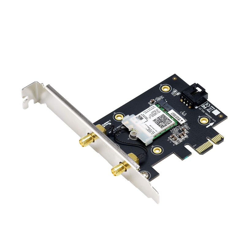  [AUSTRALIA] - ASUS PCE-AX3000 WiFi 6 (802.11ax) Adapter with 2 External Antennas. Supporting 160MHz for Total Data Rate up to 3000Mbps, Bluetooth 5.0, WPA3 Network Security, OFDMA and MU-MIMO