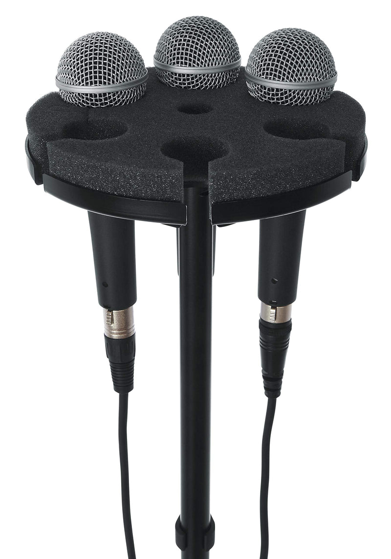  [AUSTRALIA] - Gator Frameworks Mic Stand Adapter to Hold up to 6 Microphones; Fits Both Wired and Wireless (GFW-MIC-6TRAY)