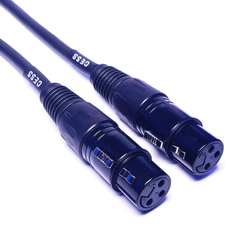 [AUSTRALIA] - CESS-043 XLR Right-Angle Male to Straight Female Microphone Extension Cable, 2 Pack