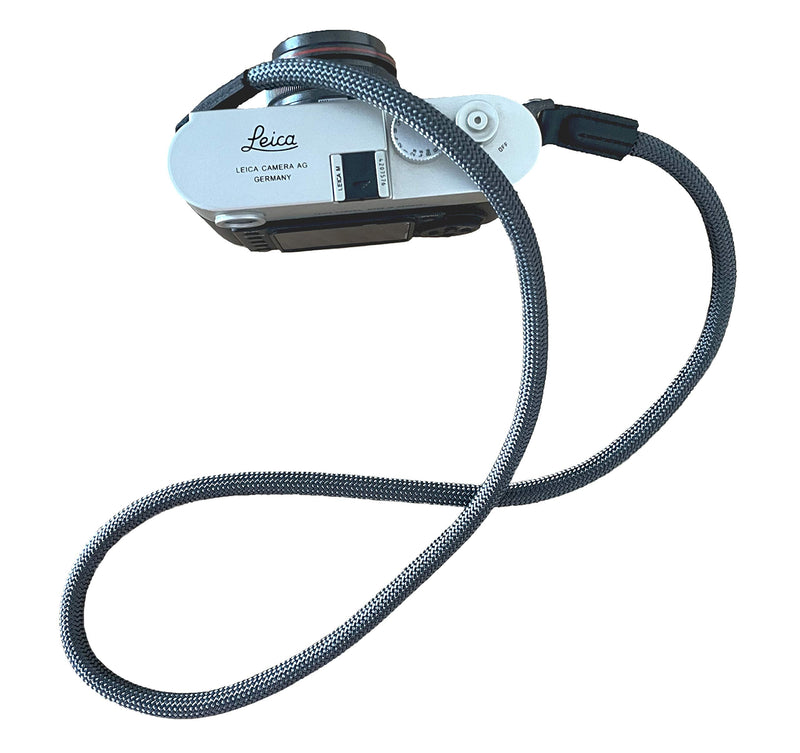  [AUSTRALIA] - Eorefo Camera Strap Vintage 100cm Nylon Climbing Rope Camera Neck Shoulder Strap for Micro Single and DSLR Camera (Grey) Grey