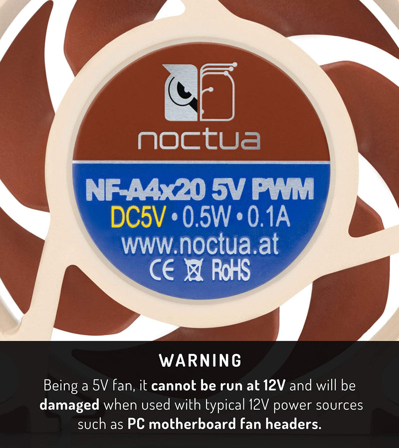  [AUSTRALIA] - Noctua NF-A4x20 5V PWM, Premium Quiet Fan, 4-Pin, 5V Version (40x20mm, Brown)