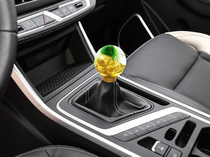  [AUSTRALIA] - Abfer Car Gear Lever Shifter Knob Universal Stick Shifting Shift Head Vegetable Shape Fit Most Manual Automatic Vehicles Truck (Gold)