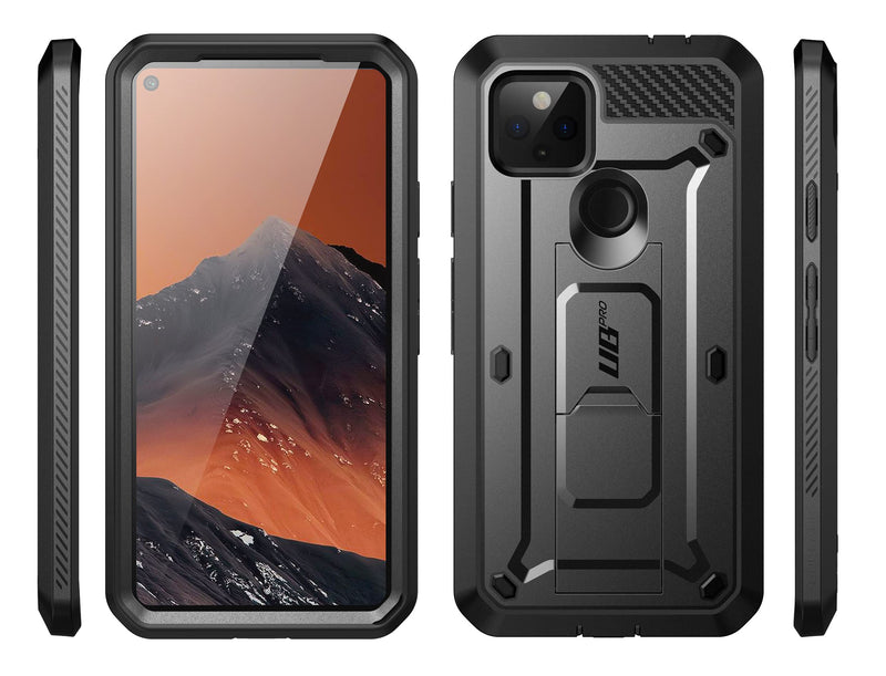  [AUSTRALIA] - SUPCASE Unicorn Beetle Pro Series Case for Google Pixel 5A 5G, Full-Body Rugged Holster & Kickstand Case with Built-in Screen Protector (Black) Black