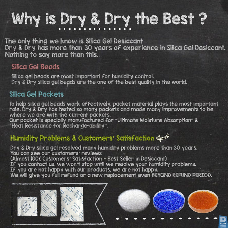  [AUSTRALIA] - Dry & Dry 30 Gram [10 Packets] Premium Silica Gel Packets Desiccant Packs Dehumidifier - Rechargeable Fabric Silica Packets, Moisture Absorbers, Silica Gel 10 Pack